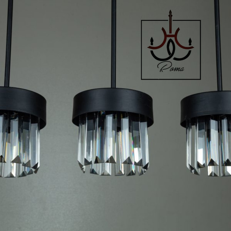 لوستر لاینر خطی کریستالی | مدرن و کلاسیک| کد LC-43 | برند رومالوستر