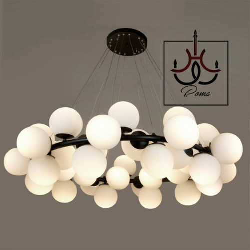 لوستر مدرن مولکولی ۳۵ شعله قطر ۱۲۰ سانت مخصوص فضاهای بزرگ و سالنهای پذیرایی لوکس