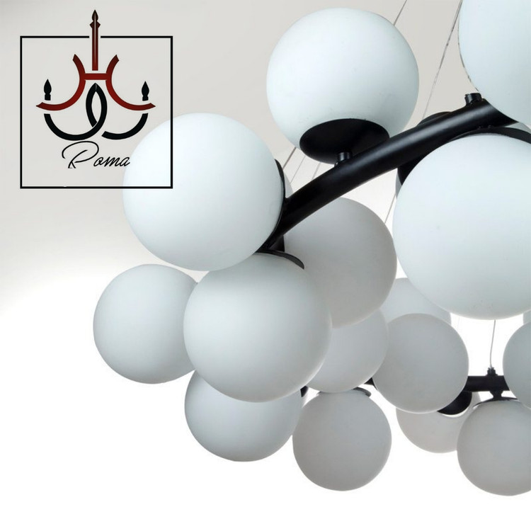 لوستر مدرن مولکولی ۳۵ شعله قطر ۱۲۰ سانت مخصوص فضاهای بزرگ و سالنهای پذیرایی لوکس