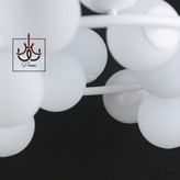 لوستر مدرن مولکولی ۱۵ شعله سفید با طراحی مینیمال و قطر ۶۵ سانت، مناسب پذیرایی و اتاق خواب