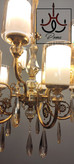 لوستر آرامیس ۱۰ شاخه رنگ طلایی با طراحی فاخر کلاسیک مناسب پذیراییهای بزرگ و لاکچری