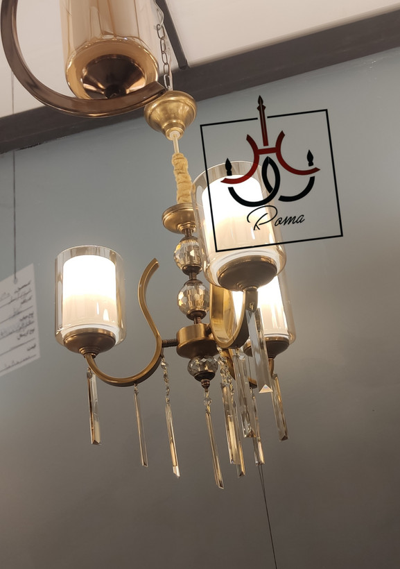 لوستر مدرن سه شاخه | مناسب آشپزخانه، اتاق خواب و پذیرایی| کد EL-35 | برند رومالوستر