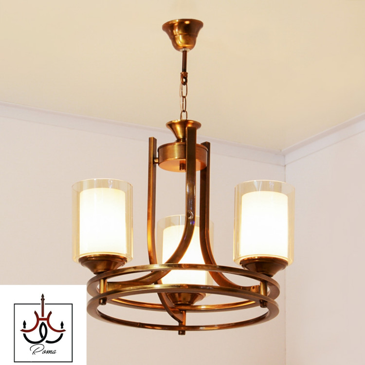 لوستر سقفی عصایی سه شاخه مدل دورینگ با طراحی مدرن و نوردهی مناسب ۱۵ متر