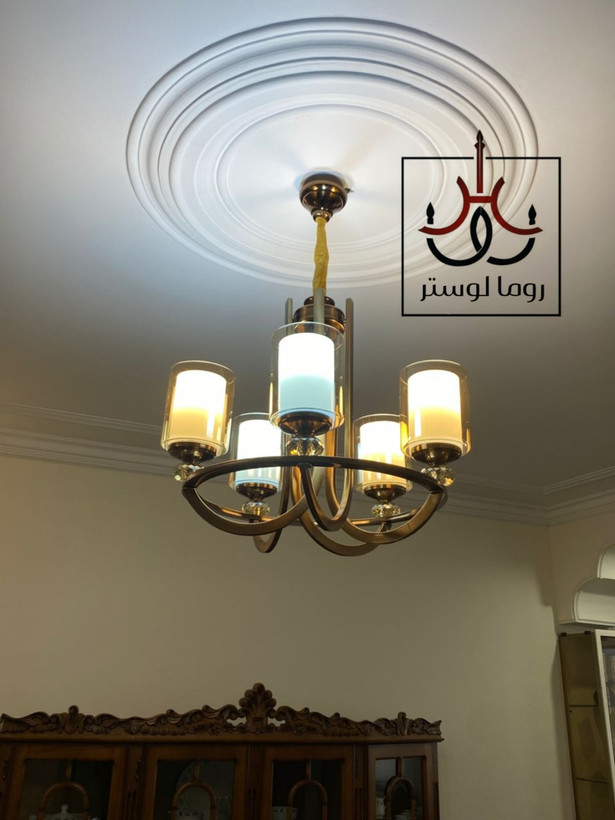 لوستر لهستانی اسپرت ۵ شاخه مناسب سالن و پذیرایی | طراحی کلاسیک و مدرن | کد A-56 | برند رومالوستر